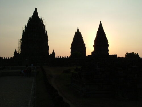 Prambanan at dusk