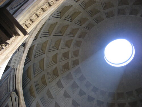 A photo of the pantheon in Rome, Italy