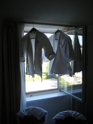 Dogi hanging to dry