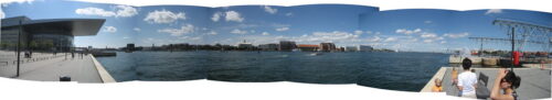 Panorama of Copenhagen harbour
