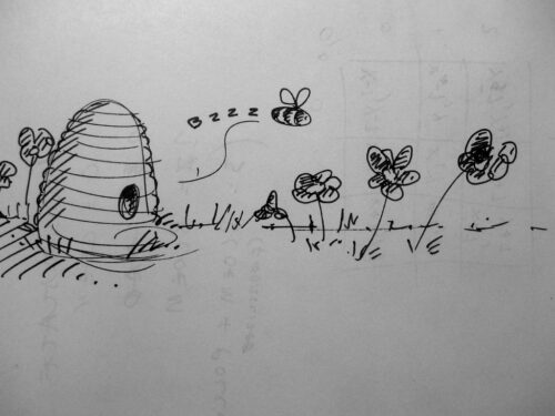 I wrote a game about a bee and flowers today