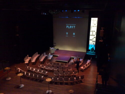 The room at LUX in Nijmegen before the evening kicked off Where I spoke last night