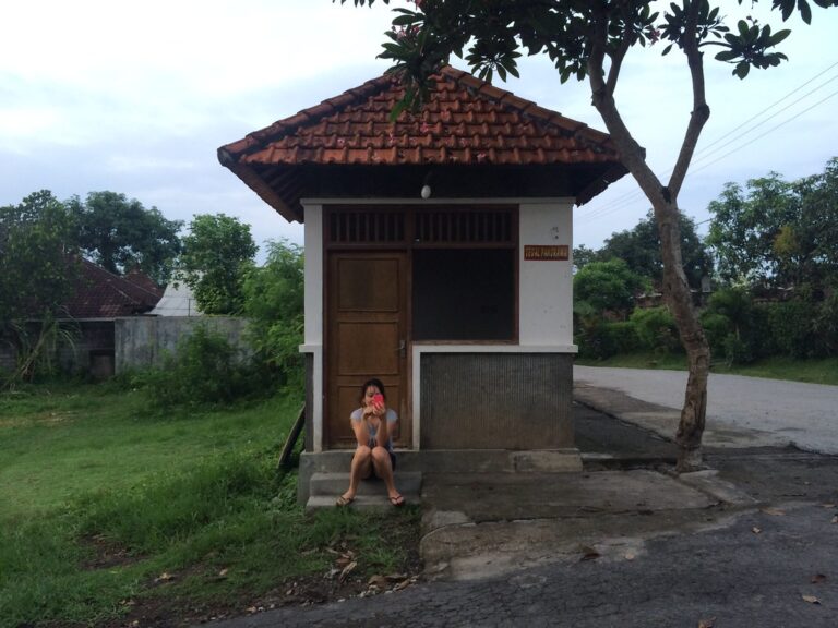 Waiting for the morning market lady to arrive